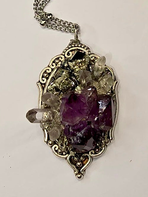 Thunder Bay Amethyst Crystal Garden Pendant