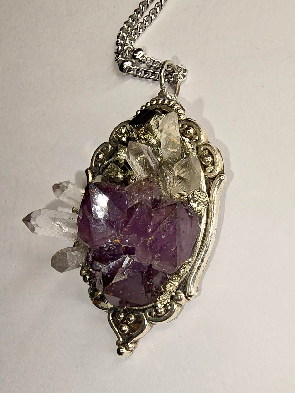 Thunder Bay Amethyst Crystal Garden Pendant